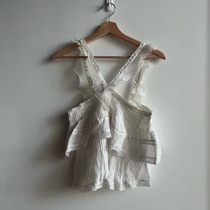 Isabel Marant Cream Lace Detail Top
